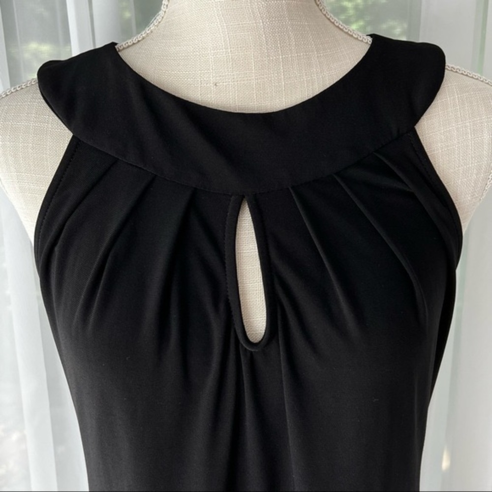 White House Black Market Sleeveless Top Keyhole Front and Back Black Sz S - Picture 5 of 16